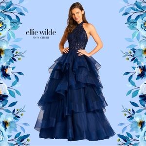 Ellie Wilde Navy Blue Full Length Gown
